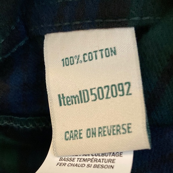 L.L. Bean Green and Blue Plaid Hooded light Jacket zipper M camping - Picture 6 of 6